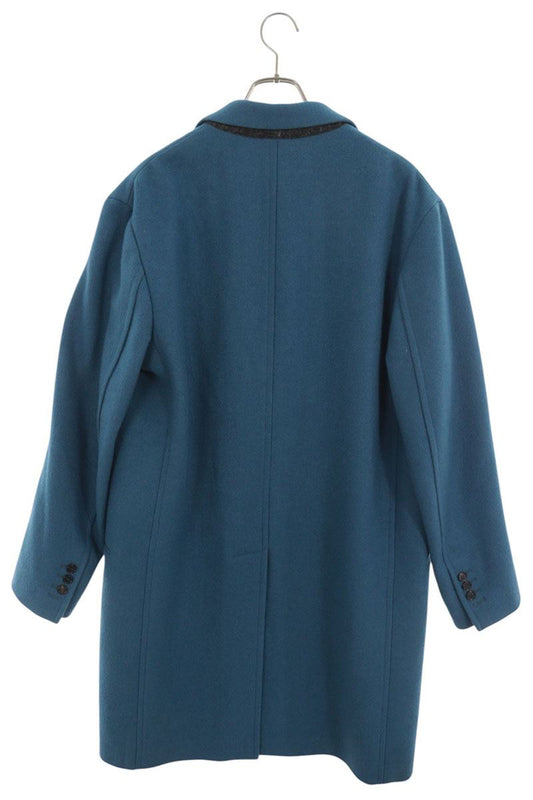 MARNI Pocket Design Wool Coat Blue Size 48