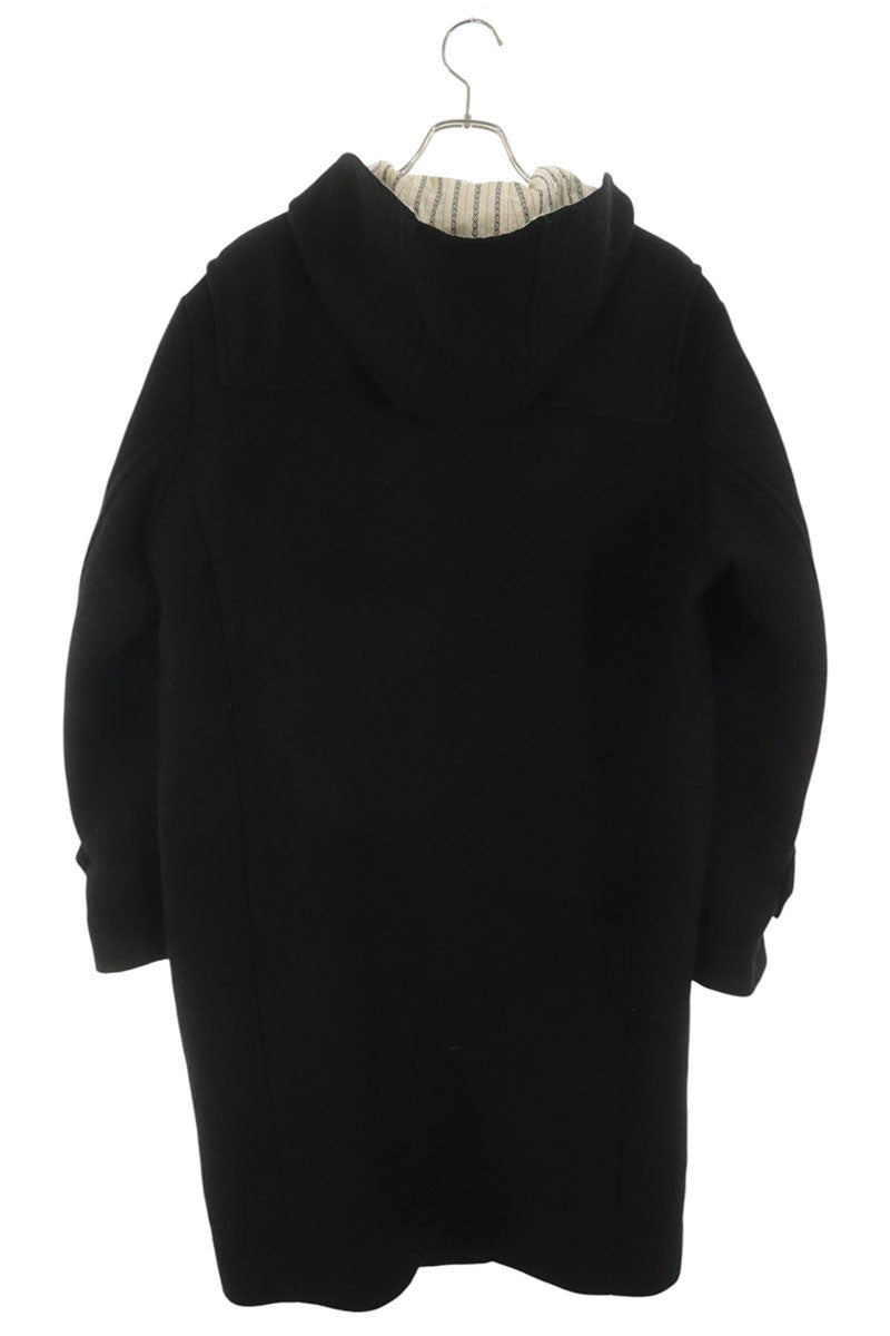 WALES BONNER Eternity Wool Duffle Coat Black Size 46