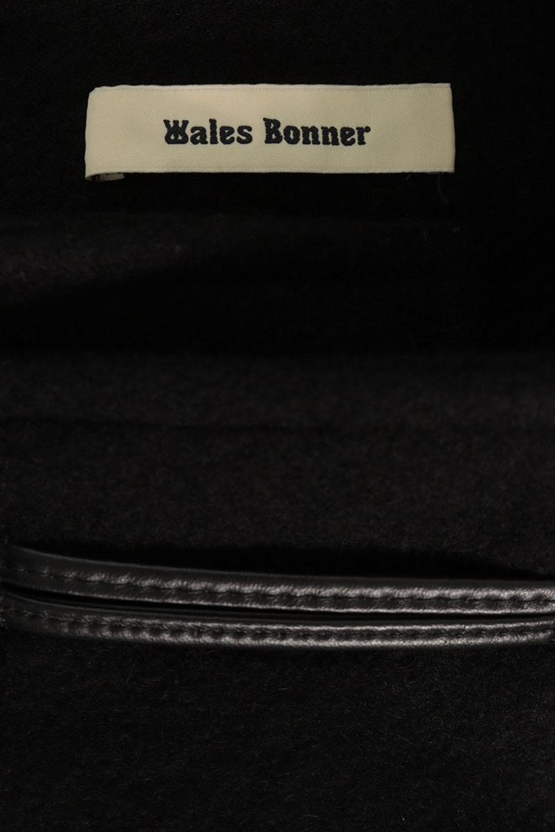 WALES BONNER Eternity Wool Duffle Coat Black Size 46