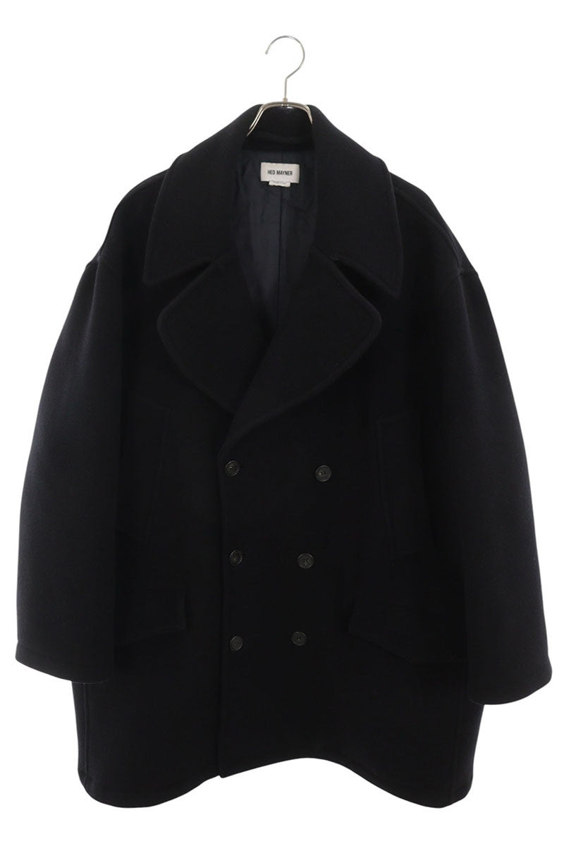 HED MAYNER Oversized Wool Peacoat Navy Coat Size XS