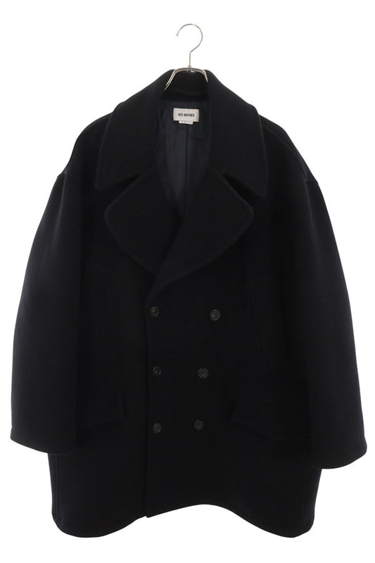 HED MAYNER Oversized Wool Peacoat Navy Coat Size XS