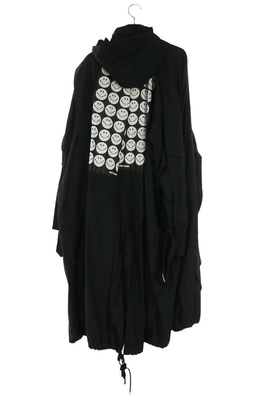 KIDILL Smile Print Modified Padded Mods Coat Black Size FREE