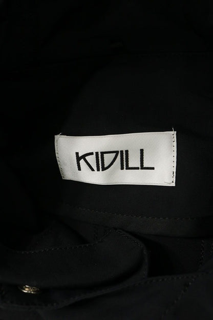 KIDILL Smile Print Modified Padded Mods Coat Black Size FREE