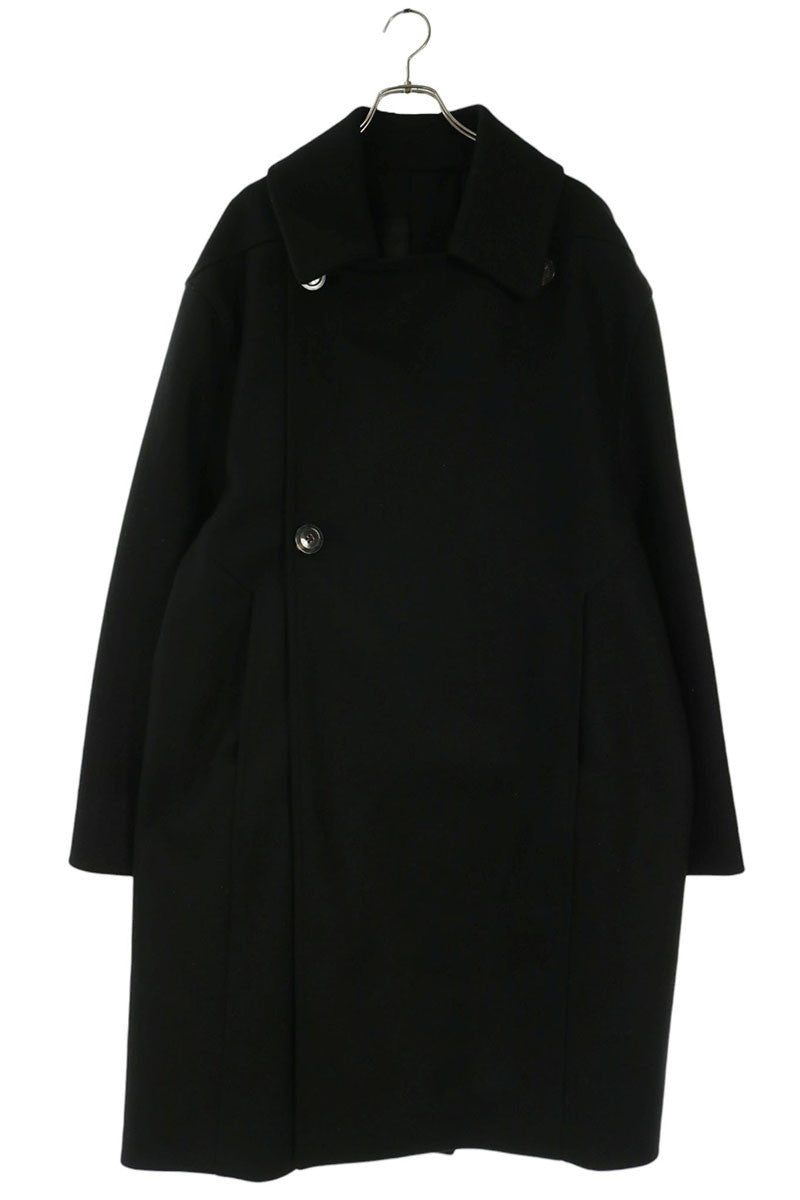 Rick Owens 22AW Back Strap Wool Chester Coat Black Size 46