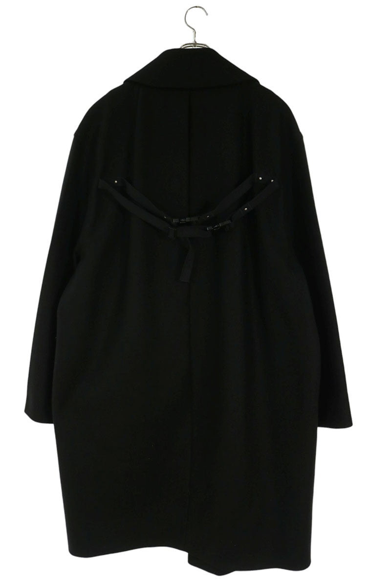 Rick Owens 22AW Back Strap Wool Chester Coat Black Size 46