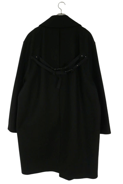 Rick Owens 22AW Back Strap Wool Chester Coat Black Size 46