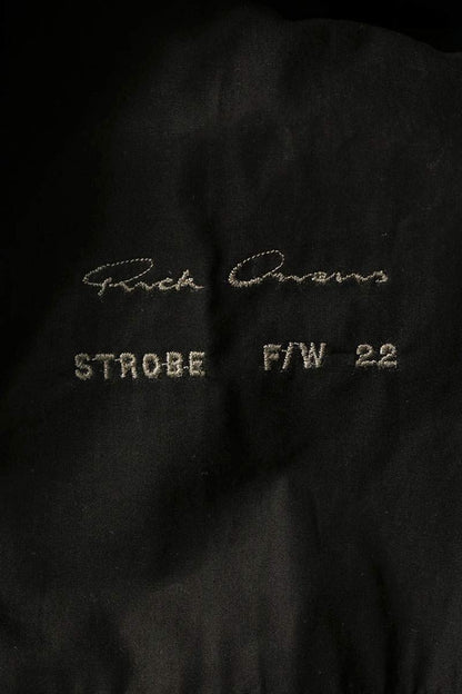 Rick Owens 22AW Back Strap Wool Chester Coat Black Size 46