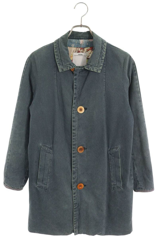 VISVIM Native Pattern Cotton Linen Coat Gray Size 0