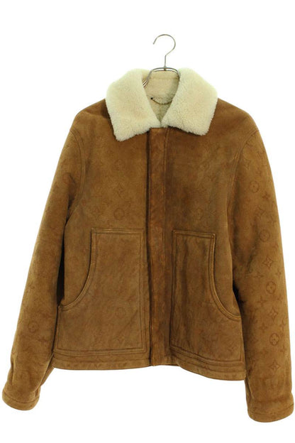 LOUISVUITTON 20AW Embossed Monogram Shearling Leather Size S