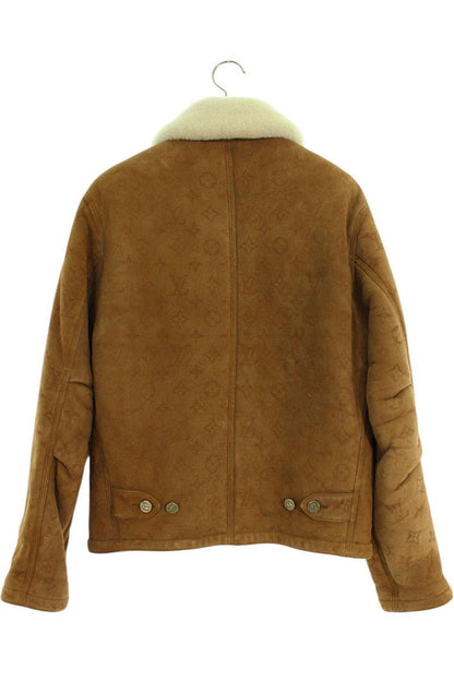LOUISVUITTON 20AW Embossed Monogram Shearling Leather Size S