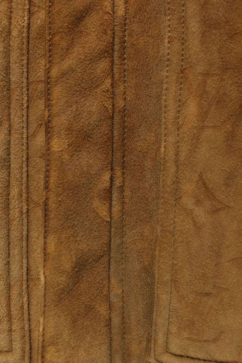 LOUISVUITTON 20AW Embossed Monogram Shearling Leather Size S