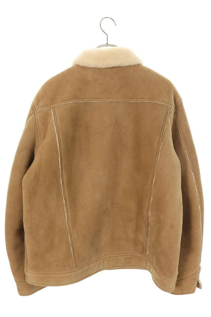 WYTHE NEW YORK Suede Shearling Ranch Jacket Beige Size XXL