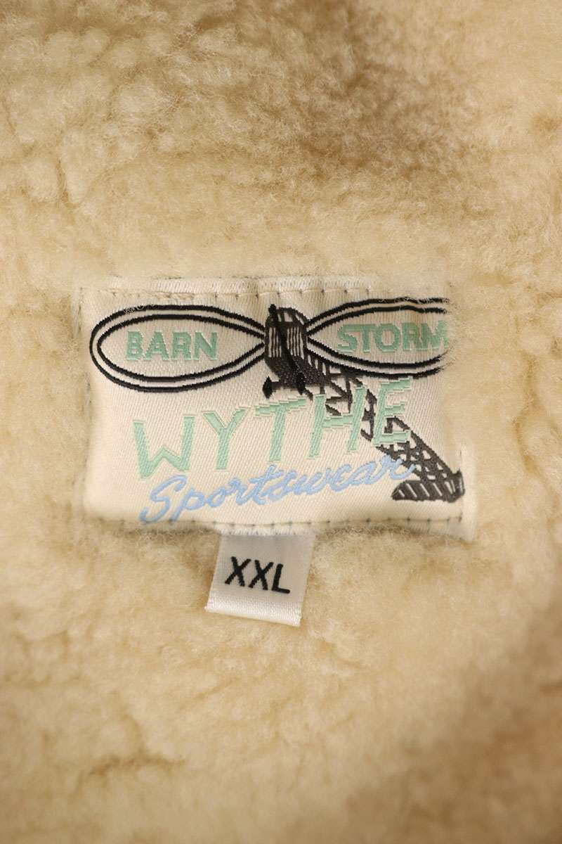 WYTHE NEW YORK Suede Shearling Ranch Jacket Beige Size XXL