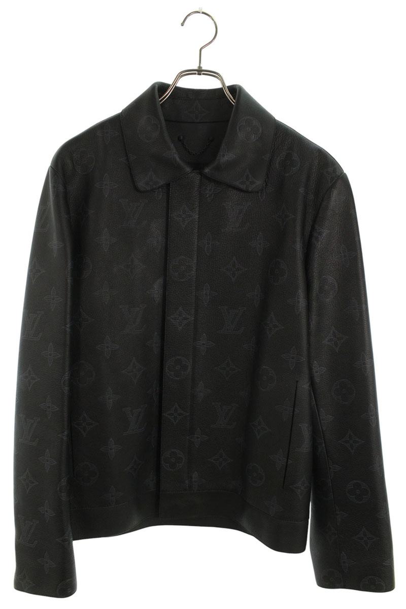 LOUISVUITTON 21SS Monogram Print Leather Jacket Multi Size S