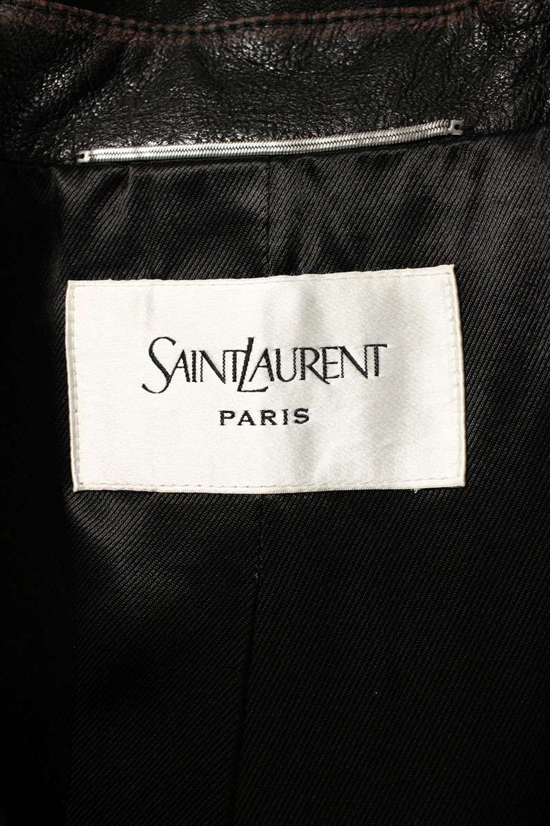 SAINT LAURENT PARIS 25AW Vintage Bomber Leather Black Size M