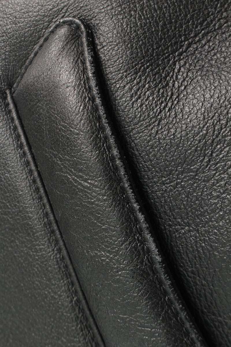 YOKE 21AW Sheepskin Detachable Collar Leather Jkt Size L