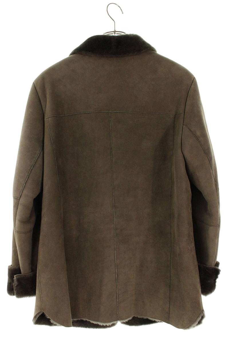 EMMETI Sheepskin Mouton Leather Jacket Brown Size M