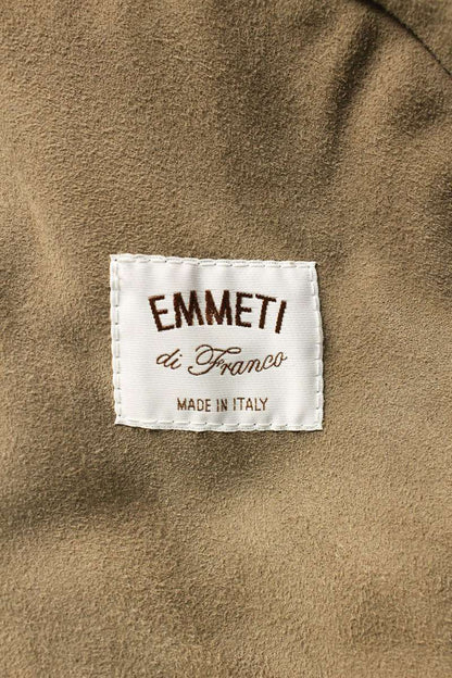 EMMETI Sheepskin Mouton Leather Jacket Brown Size M
