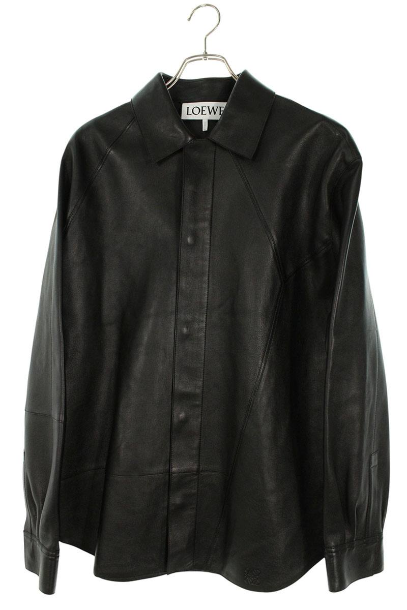 LOEWE Cowhide Puzzle Over Leather Jacket Black Size M