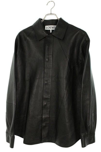 LOEWE Cowhide Puzzle Over Leather Jacket Black Size M