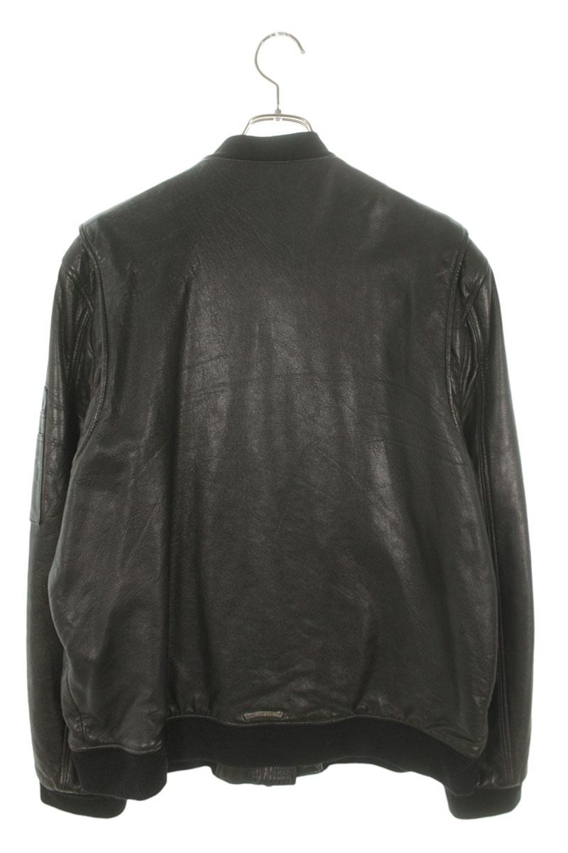 Chrome Hearts UNCLESLAMV2 Leather MA-1 Bomber Jacket Size XL
