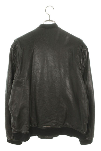 Chrome Hearts UNCLESLAMV2 Leather MA-1 Bomber Jacket Size XL
