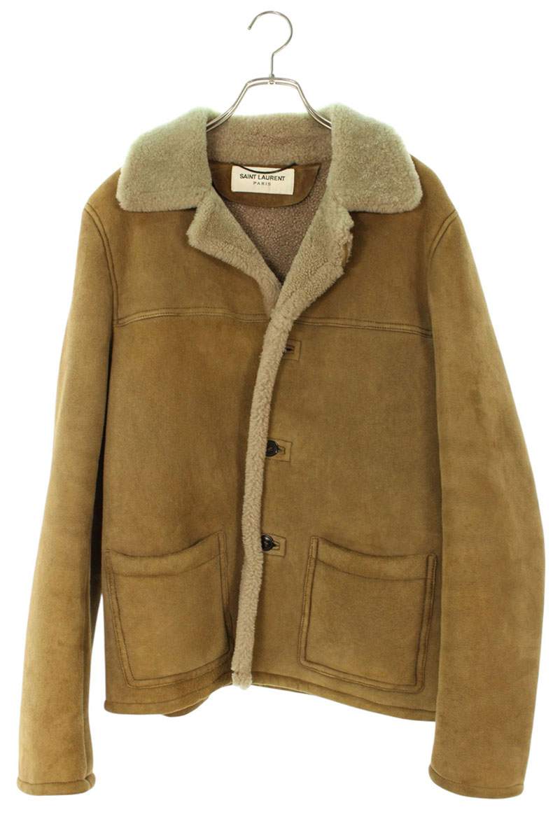 SAINT LAURENT PARIS 16AW Shearling Leather Jacket Size XXL