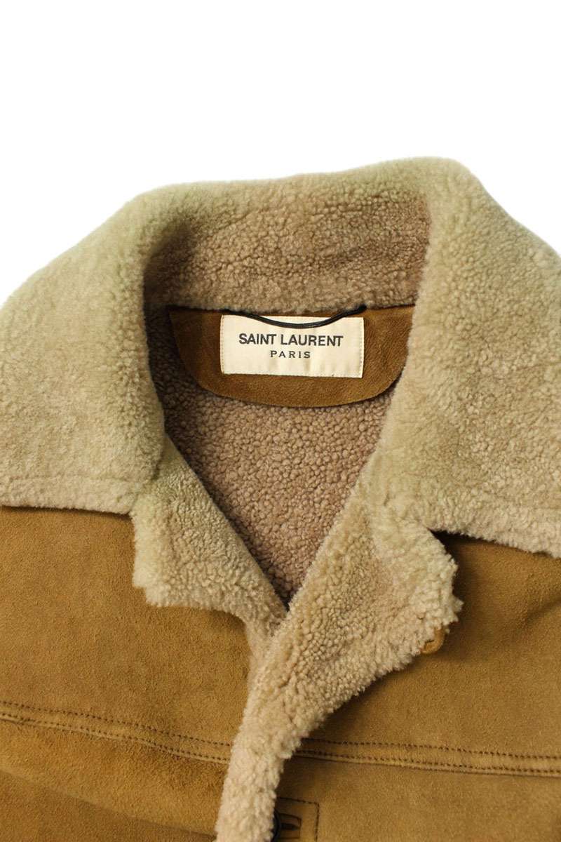 SAINT LAURENT PARIS 16AW Shearling Leather Jacket Size XXL
