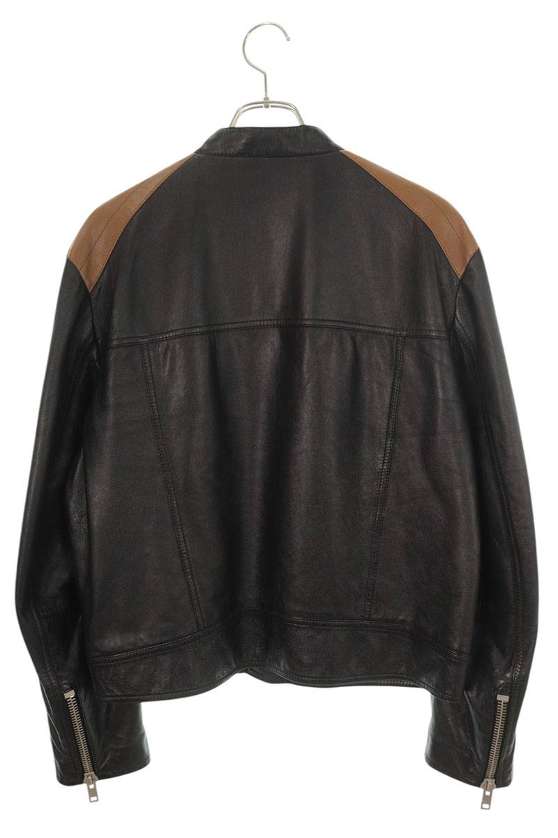 CELINE 20AW Cafe Racer Bicolor Leather Jkt Multi Size XL