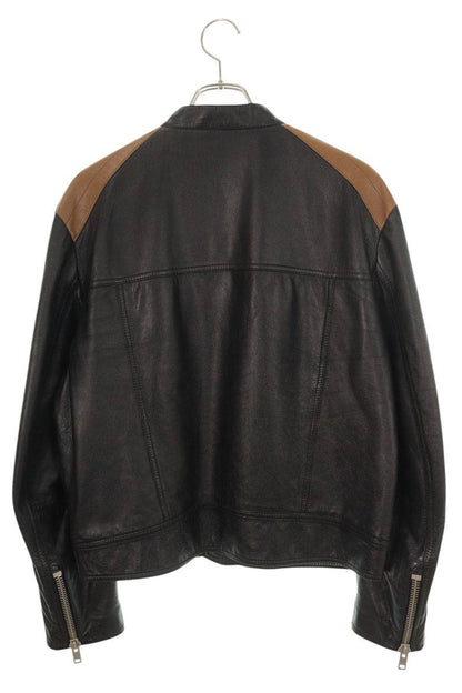 CELINE 20AW Cafe Racer Bicolor Leather Jkt Multi Size XL