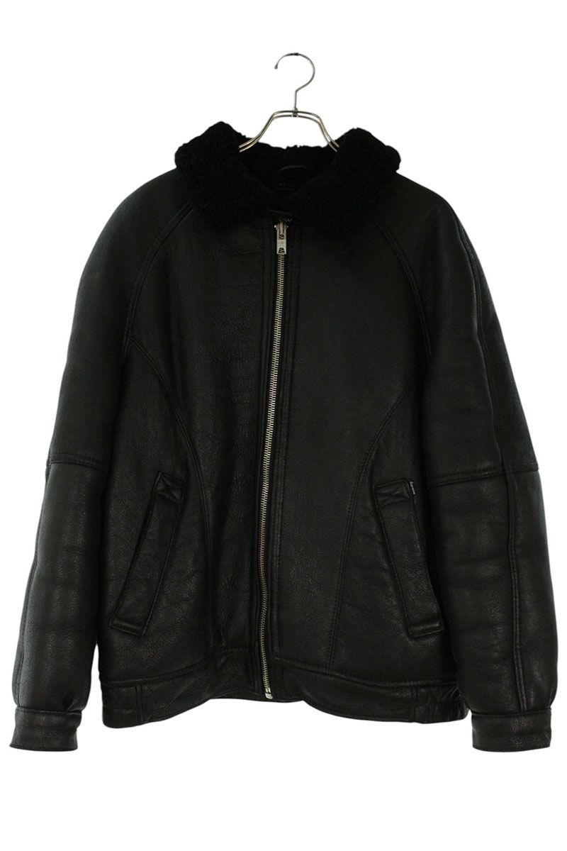SUPREME 16AW Schott Shearling Bomber Jacket Black Size M