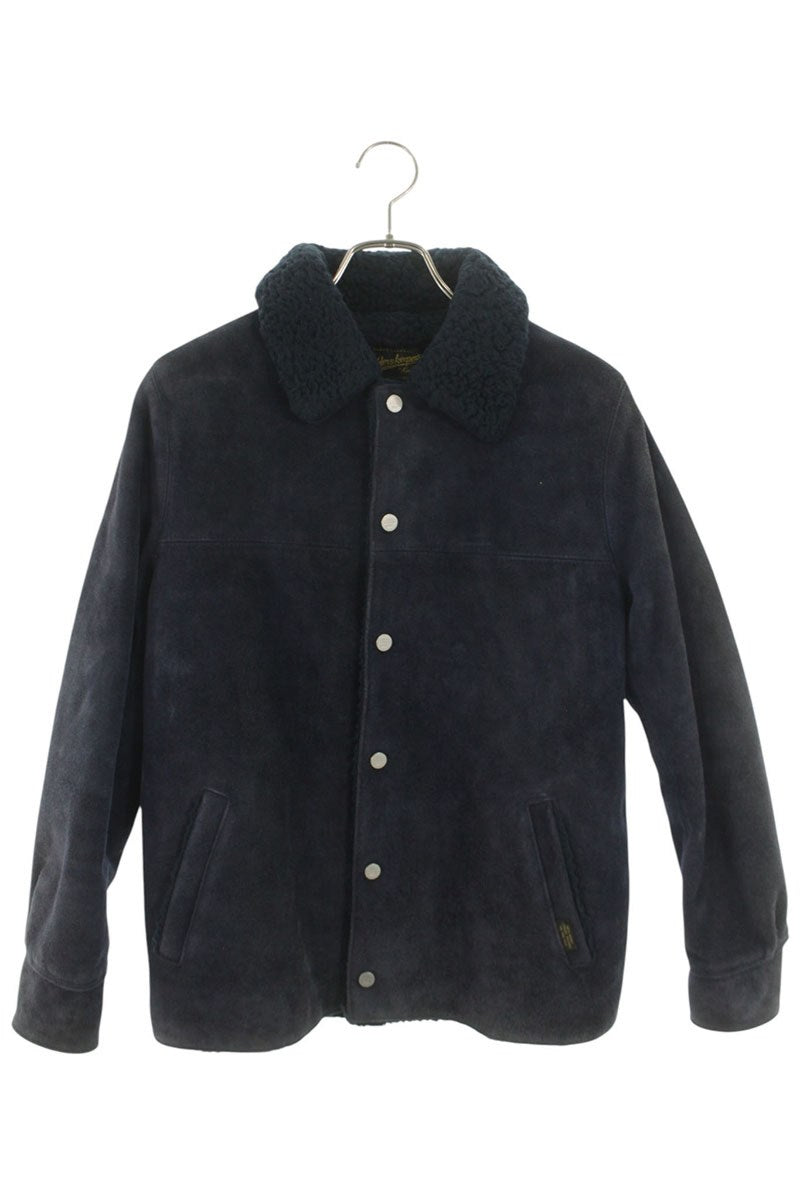 FINDERS KEEPERS Leather Jacket Blue Size S
