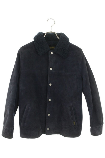 FINDERS KEEPERS Leather Jacket Blue Size S