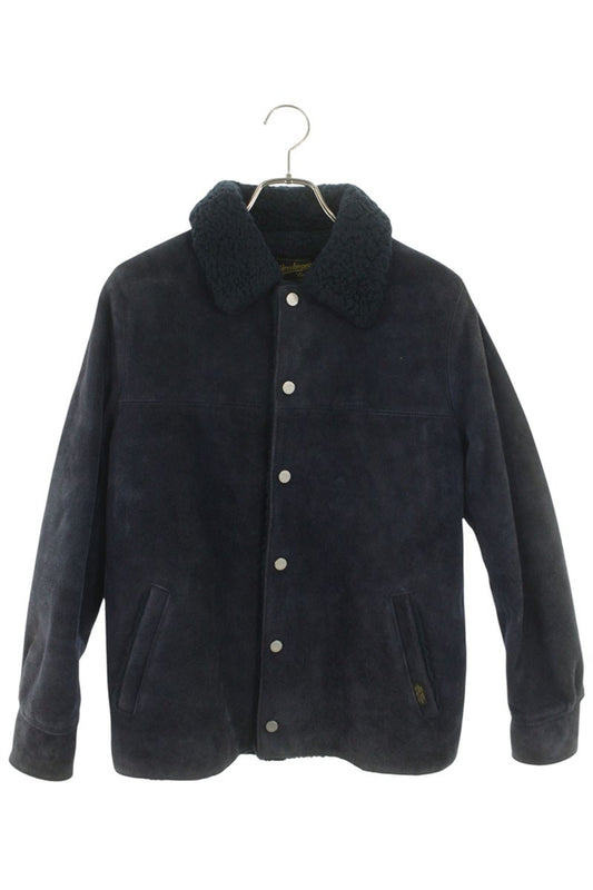 FINDERS KEEPERS Leather Jacket Blue Size S