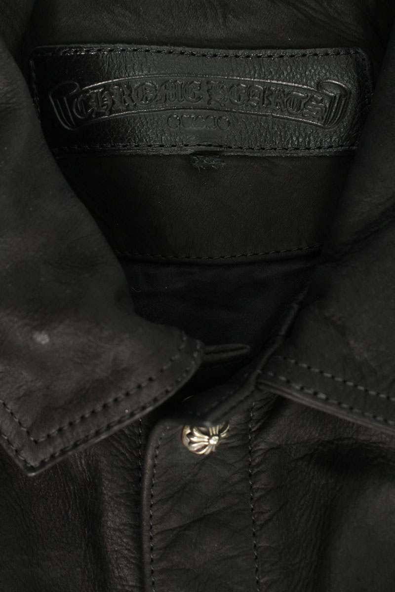 Chrome Hearts Whiplash Cross Ball Leather Jacket Size S