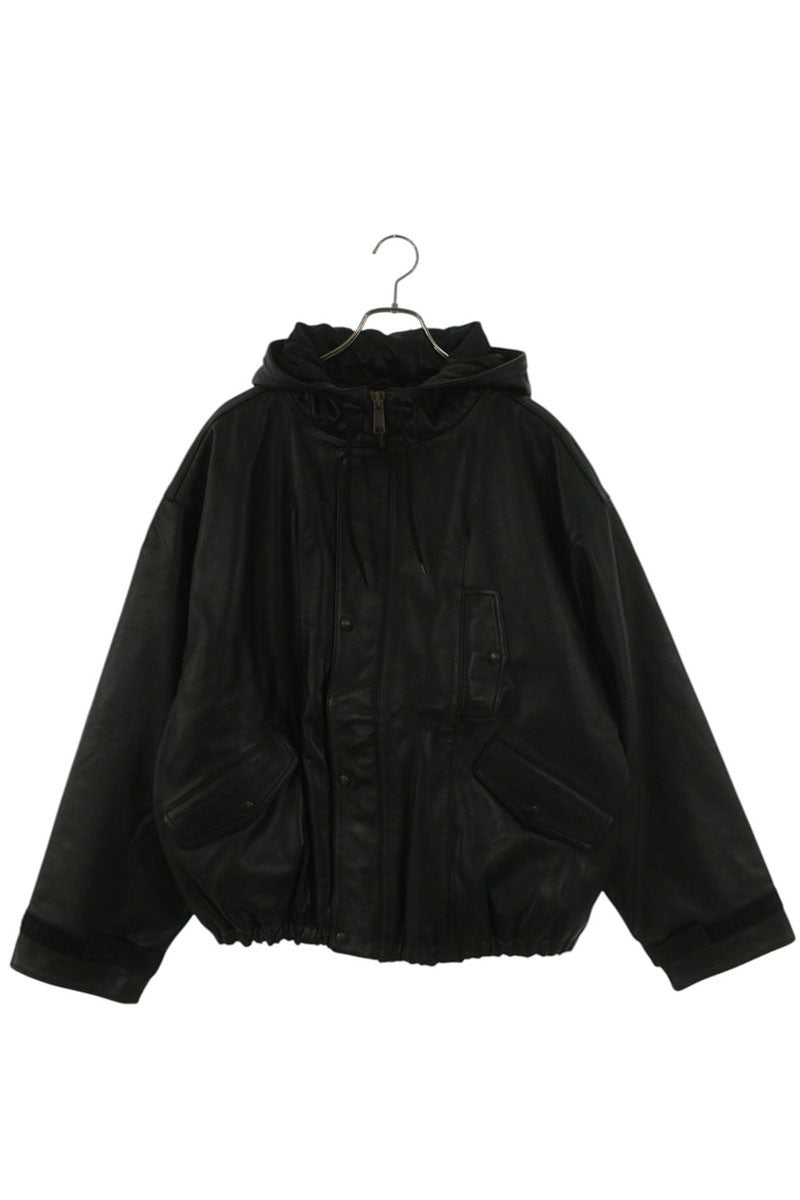 SUPREME 25SS Hooded Leather Flight Bomber Jacket Size M