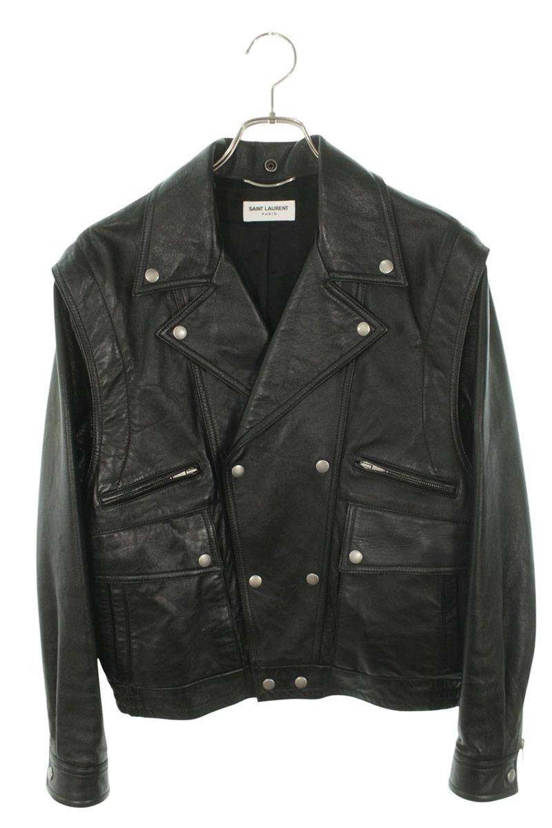 SAINT LAURENT PARIS Detachable Sleeve Textured Size XS