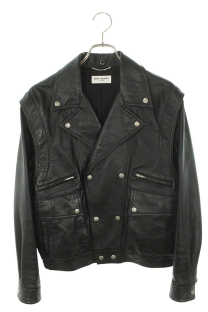 SAINT LAURENT PARIS Detachable Sleeve Textured Size XS