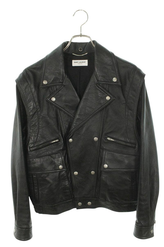 SAINT LAURENT PARIS Detachable Sleeve Textured Size XS