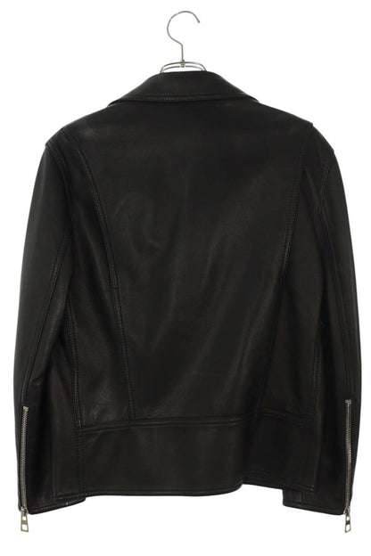 LOEWE Black Lambskin Double Riders Leather Jacket Size S