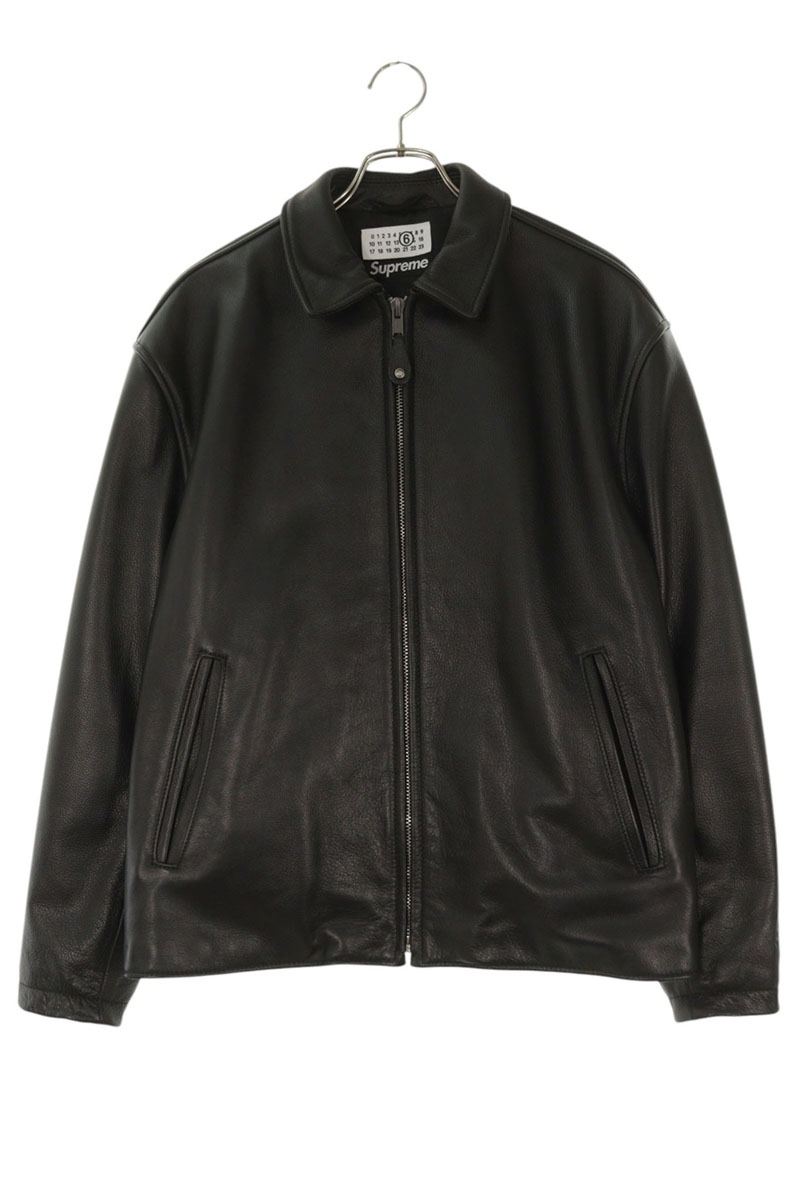 MM6 x Supreme 26SS Schott Leather Jacket Black Size L
