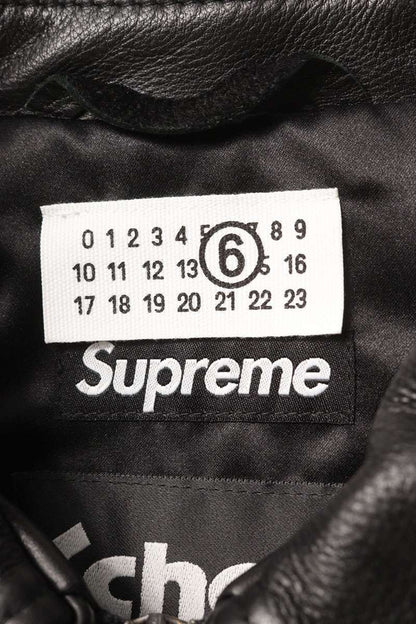 MM6 x Supreme 26SS Schott Leather Jacket Black Size L