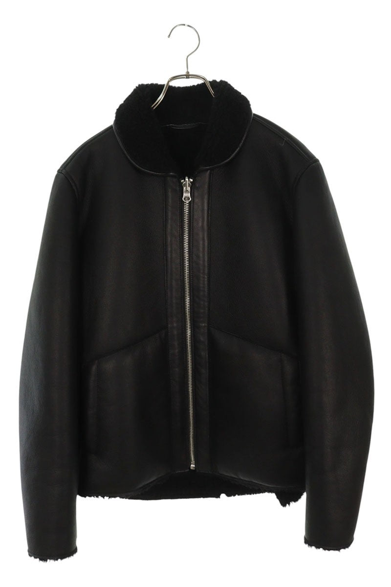 You Must Create Black Shearling Leather Jacket Size S