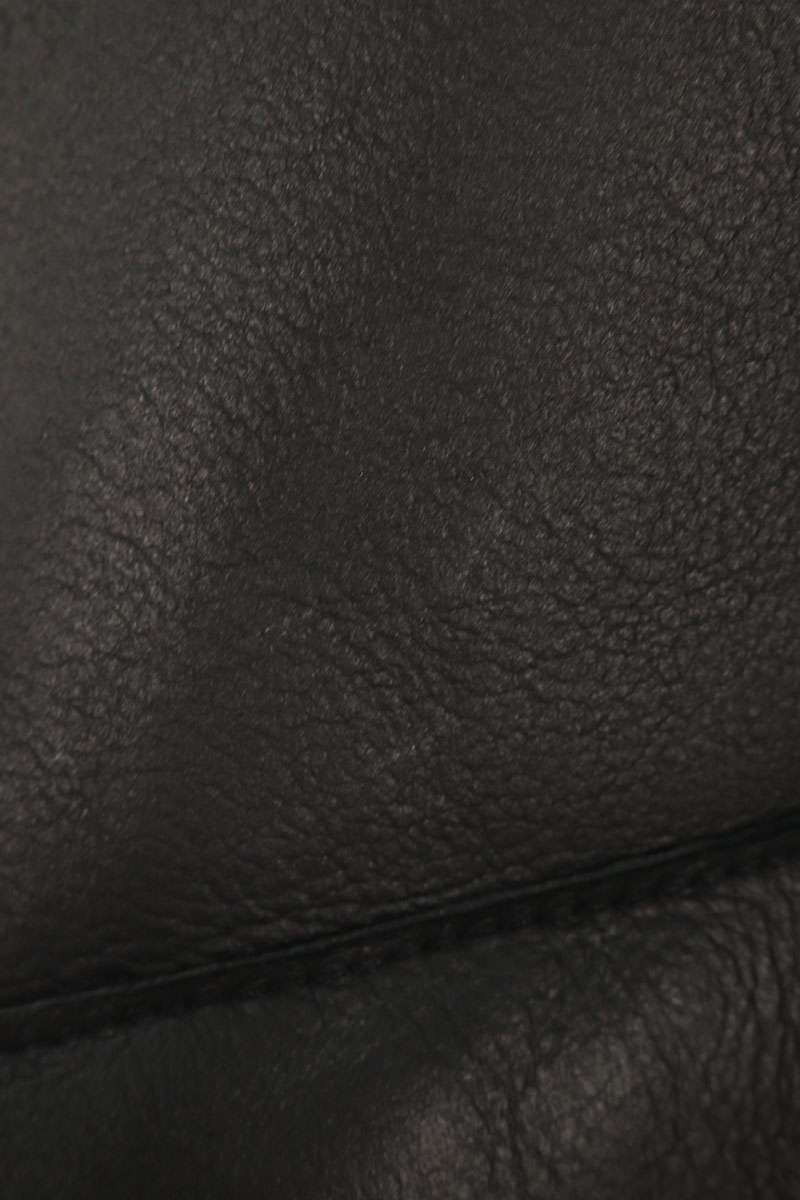 You Must Create Black Shearling Leather Jacket Size S