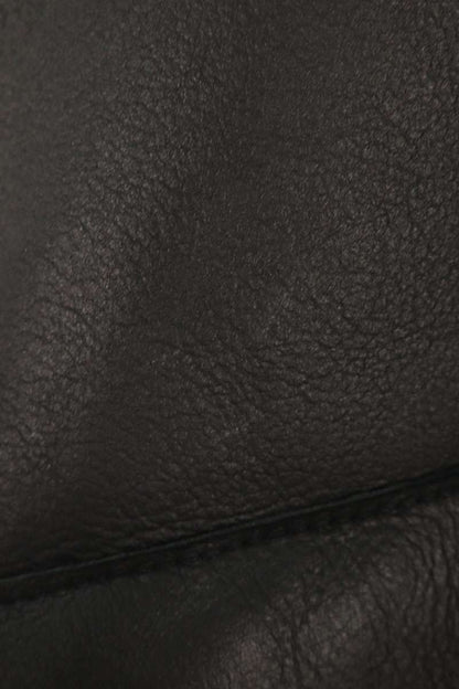 You Must Create Black Shearling Leather Jacket Size S