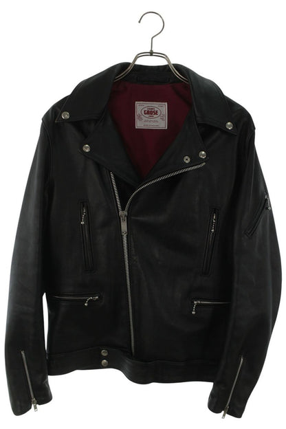 JAMES GROSE Bicolor Cowhide Double Riders Jacket Size 38
