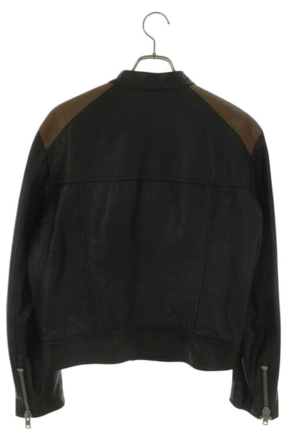 CELINE 20AW Bicolor Lambskin Cafe Racer Jacket Size L