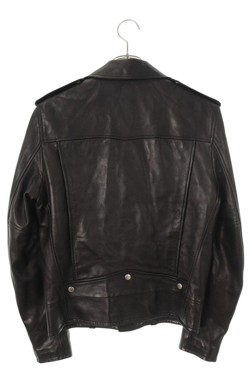 SAINT LAURENT PARIS L01 Black Lambskin Biker Jacket Size S