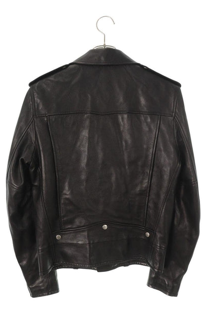 SAINT LAURENT PARIS L01 Black Lambskin Biker Jacket Size S