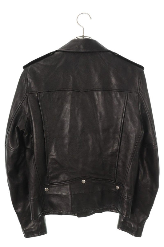 SAINT LAURENT PARIS L01 Black Lambskin Biker Jacket Size S